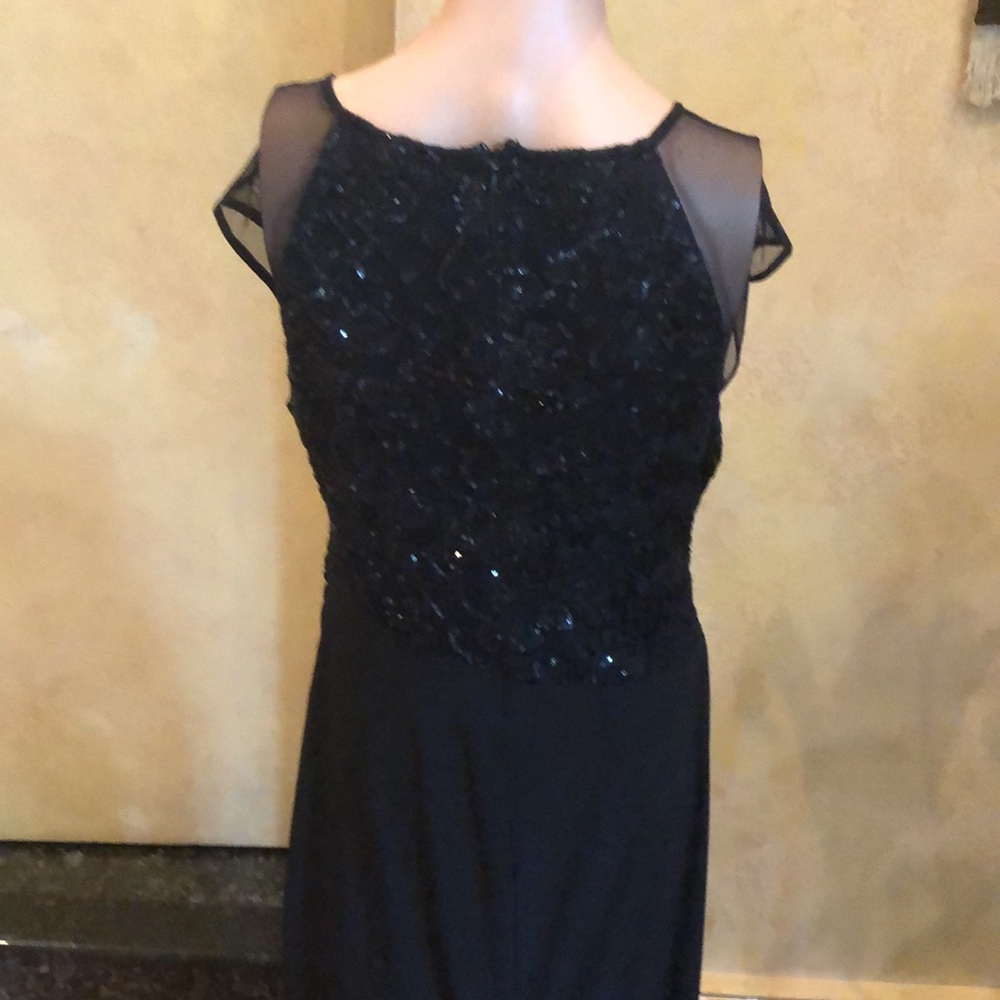 Ralph Lauren Black Sequin Embellished Maxi Gown - Picture 3 of 5